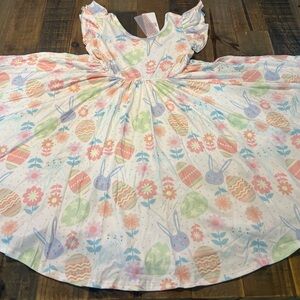 Dot Dot Smile size 7 girls Easter Empire twirl dress new